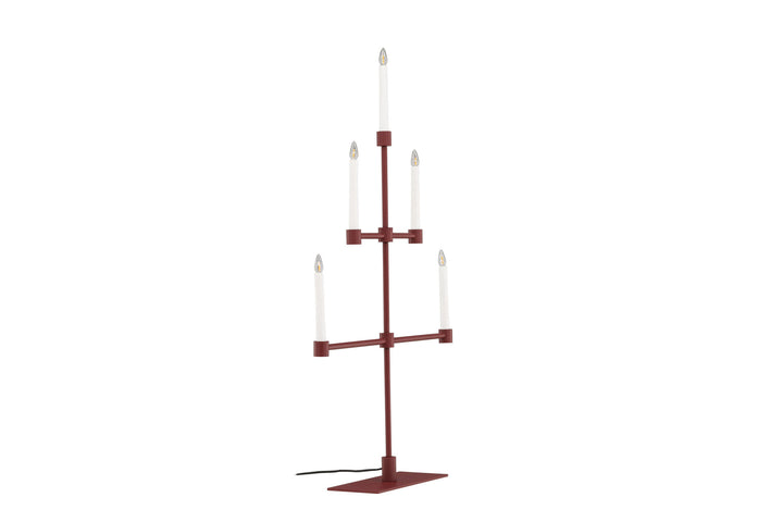 Venture Home Avoriaz Table Lamp - Dark Red /  Metal