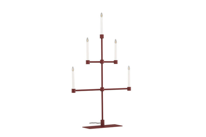 Venture Home Avoriaz Table Lamp - Dark Red /  Metal