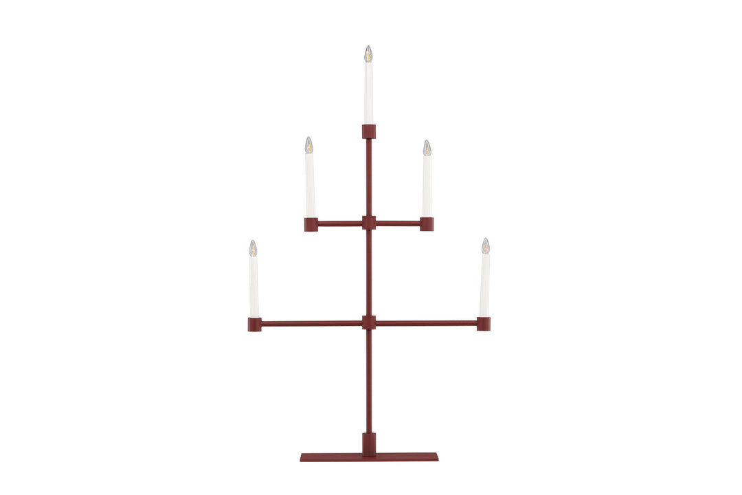 Venture Home Avoriaz Table Lamp - Dark Red /  Metal