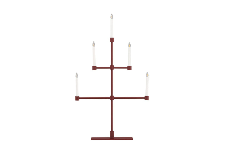 Venture Home Avoriaz Table Lamp - Dark Red /  Metal