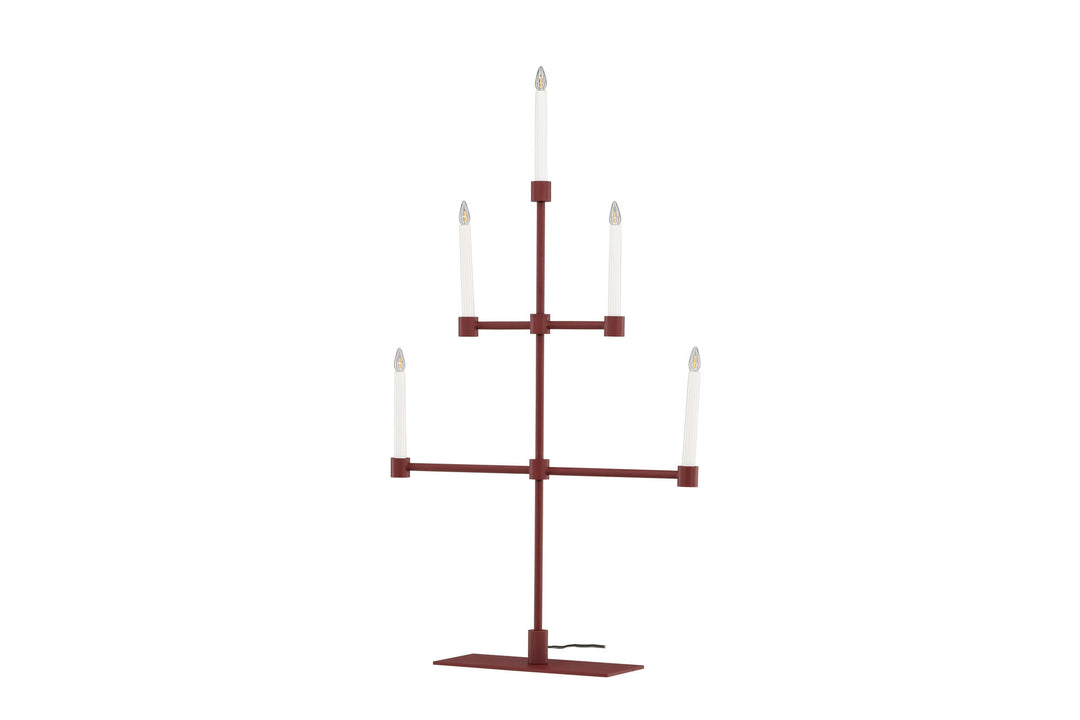 Venture Home Avoriaz Table Lamp - Dark Red /  Metal