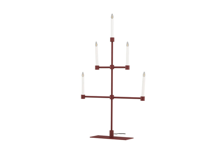Venture Home Avoriaz Table Lamp - Dark Red /  Metal