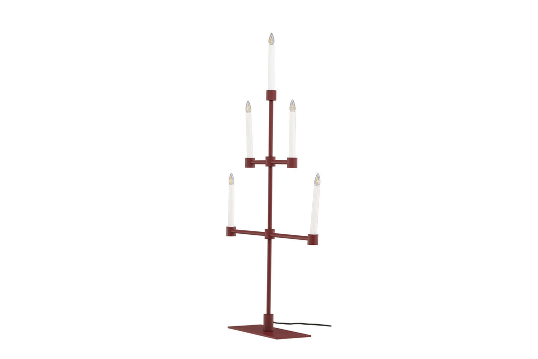 Venture Home Avoriaz Table Lamp - Dark Red /  Metal