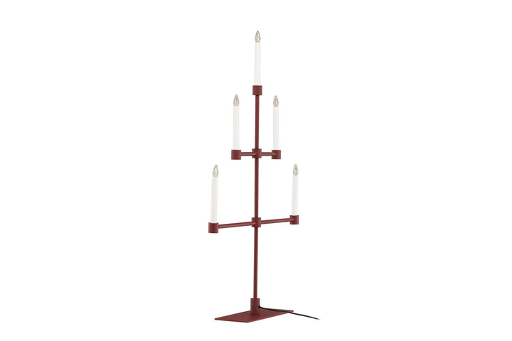 Venture Home Avoriaz Table Lamp - Dark Red /  Metal