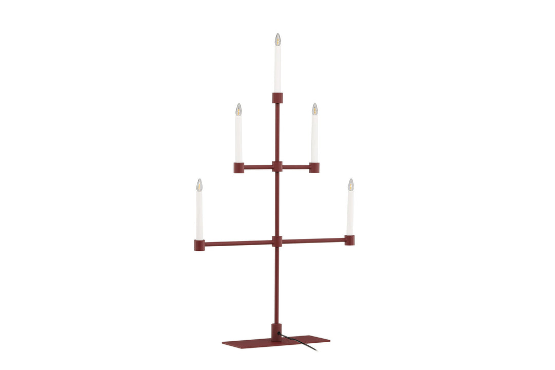 Venture Home Avoriaz Table Lamp - Dark Red /  Metal