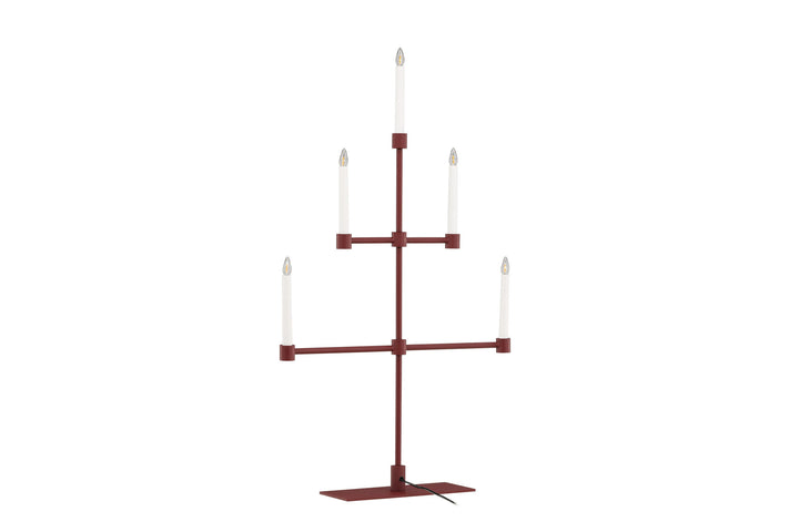 Venture Home Avoriaz Table Lamp - Dark Red /  Metal