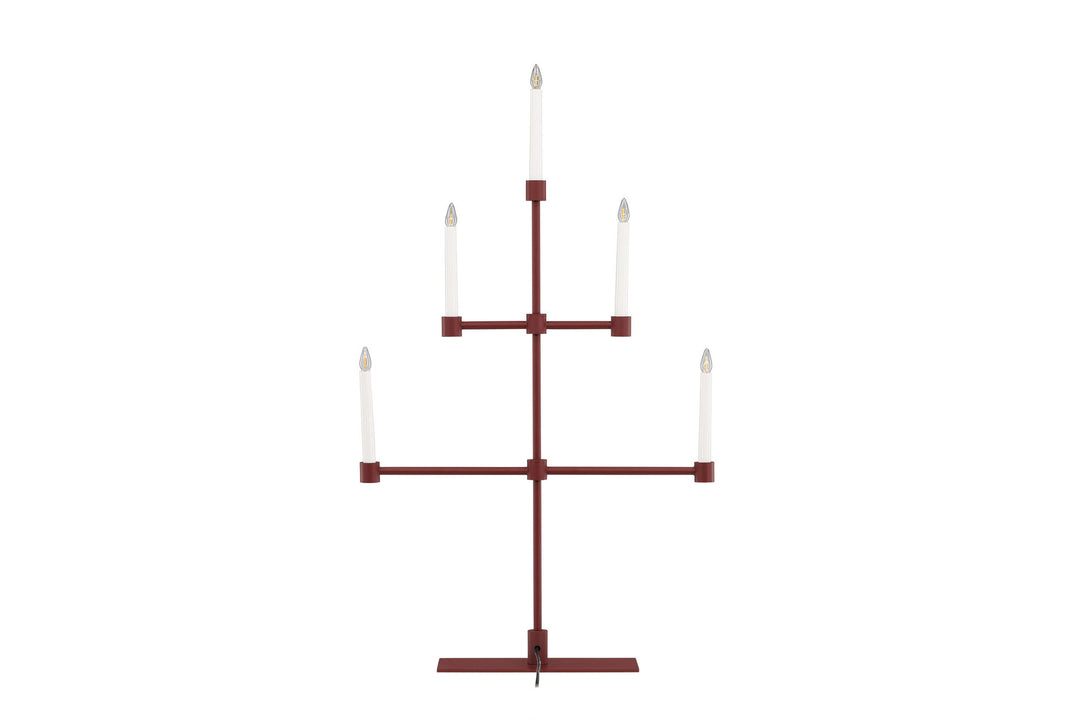 Venture Home Avoriaz Table Lamp - Dark Red /  Metal