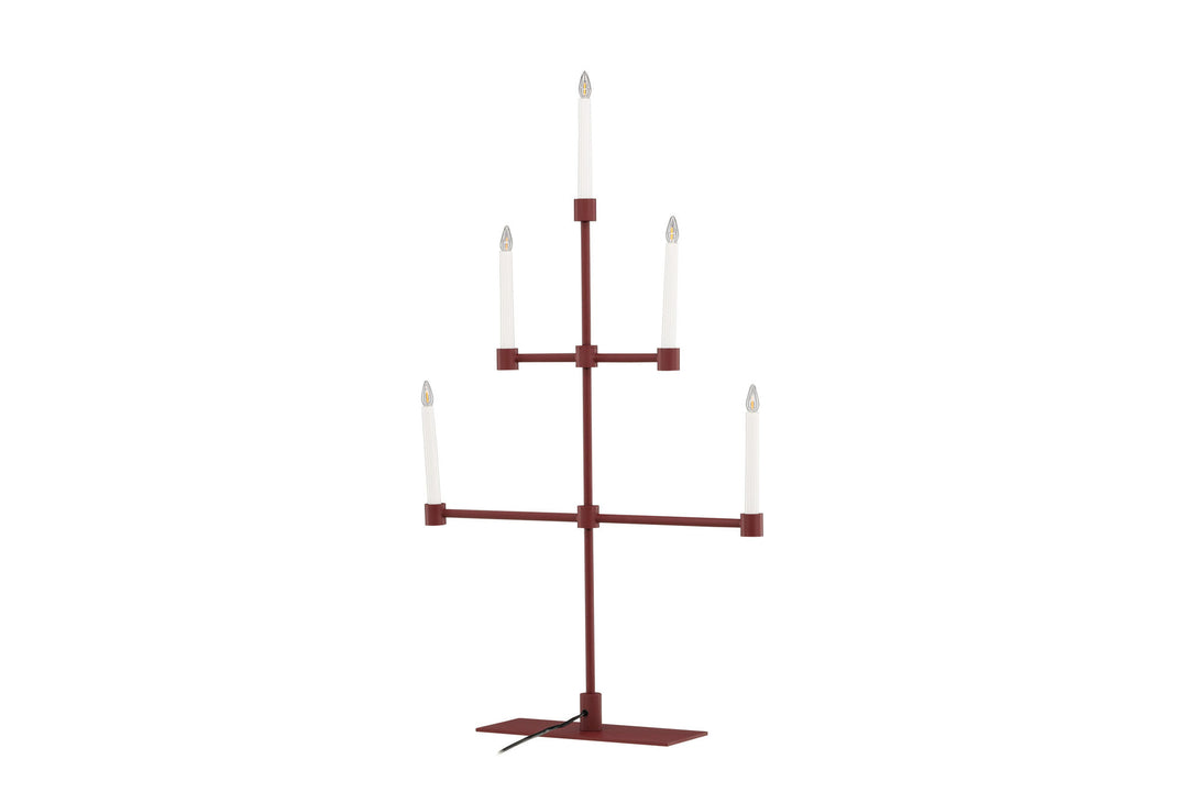 Venture Home Avoriaz Table Lamp - Dark Red /  Metal