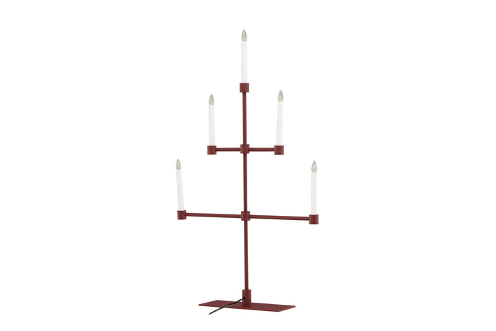 Venture Home Avoriaz Table Lamp - Dark Red /  Metal