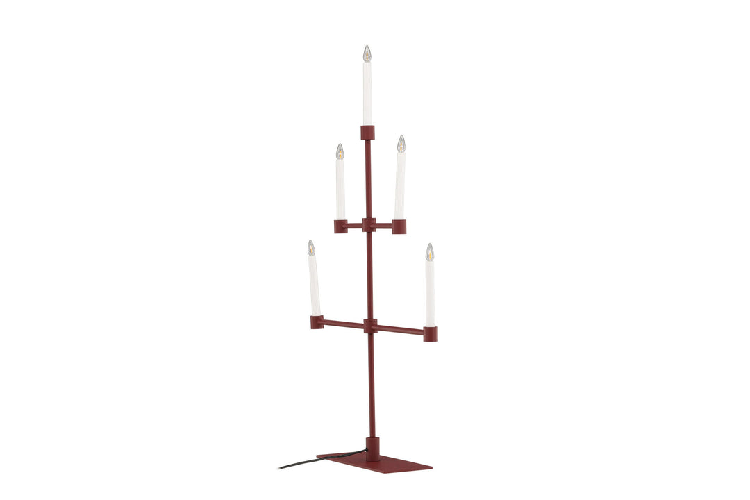 Venture Home Avoriaz Table Lamp - Dark Red /  Metal