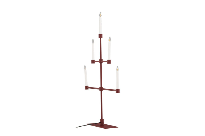 Venture Home Avoriaz Table Lamp - Dark Red /  Metal