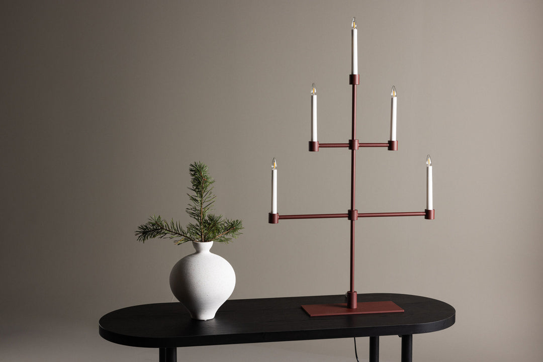 Venture Home Avoriaz Table Lamp - Dark Red /  Metal