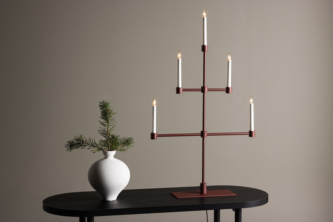 Venture Home Avoriaz Table Lamp - Dark Red /  Metal
