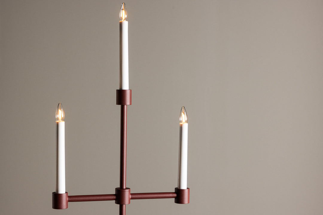 Venture Home Avoriaz Table Lamp - Dark Red /  Metal