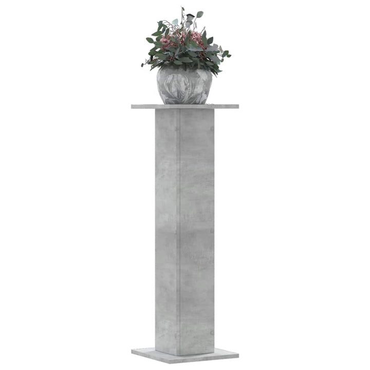 plantestativer 2 stk. 30x30x95 cm konstrueret træ betongrå