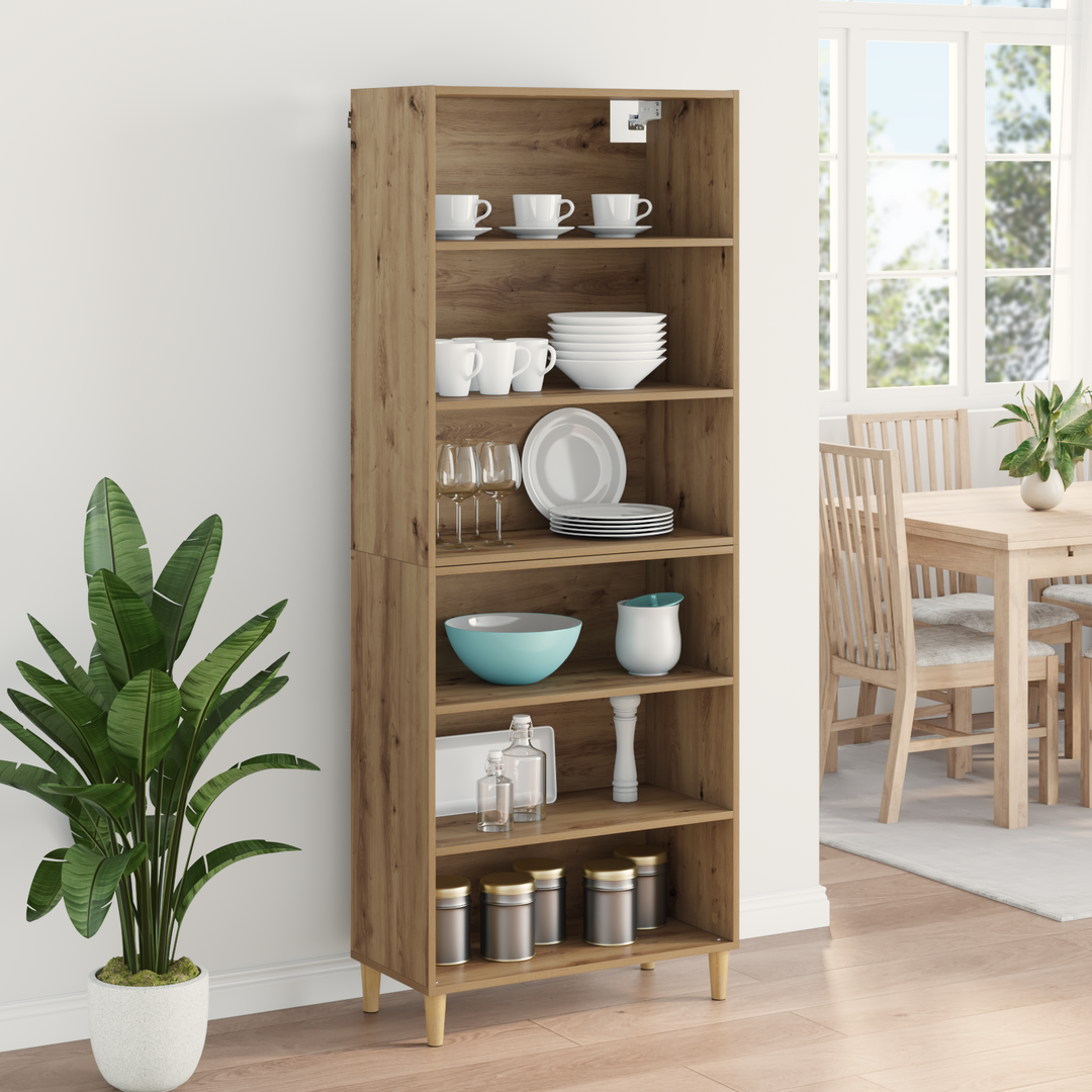Highboard Artisan Egetræ 69,5 x 32,5 x 180 cm Konstrueret træ