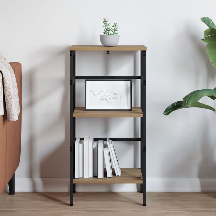 Bogreol Artisan Egetræ 40 x 29,5 x 81 cm Konstrueret træ