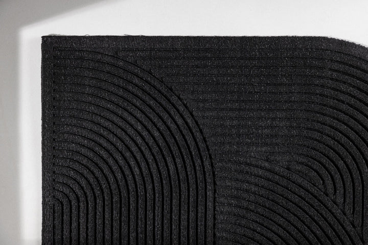 Venture Home Valentino 50% Rubber 50% PP - 60*90-  -Rectangular-Black