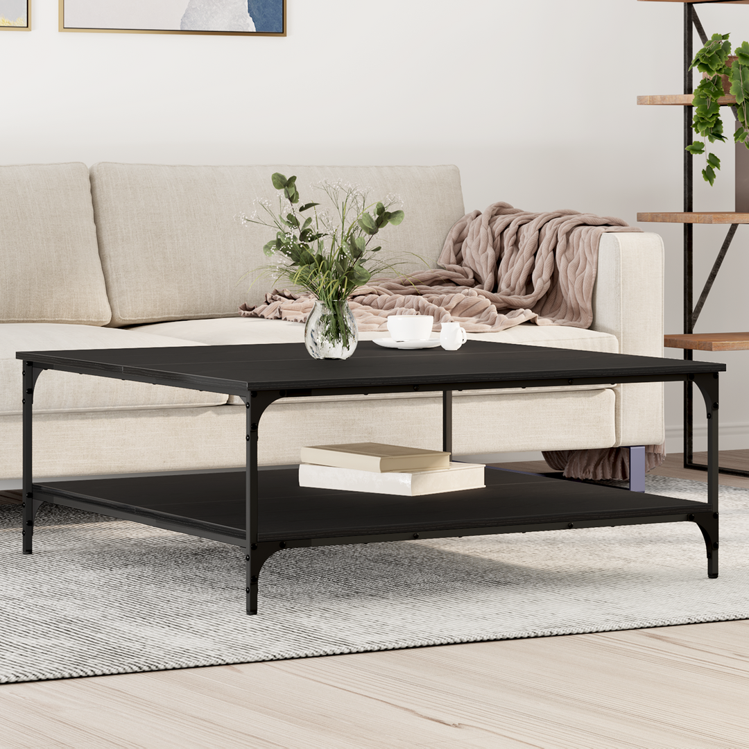 Sofabord Sort eg 100 x 100 x 40 cm Konstrueret træ