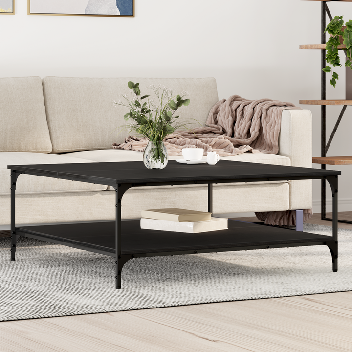 Sofabord Sort eg 100 x 100 x 40 cm Konstrueret træ