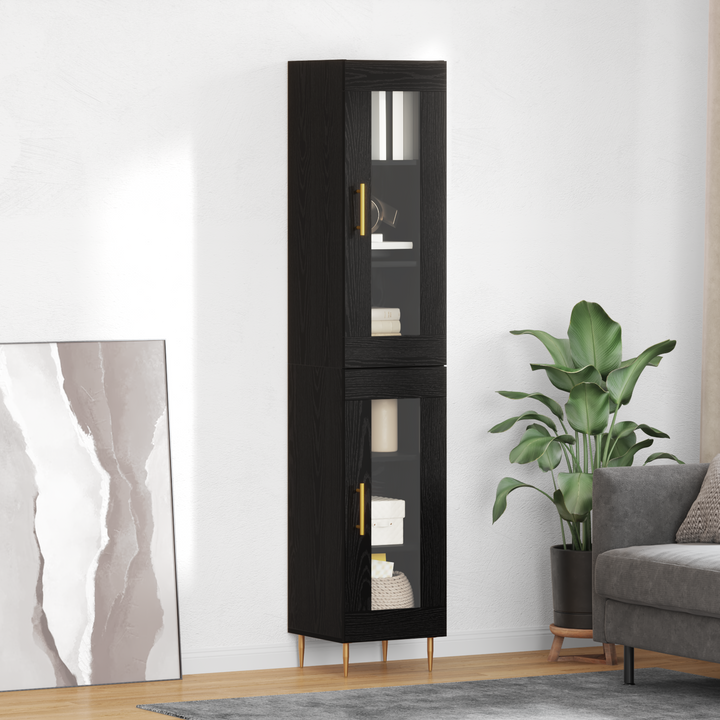 Highboard 2 pcs Sort eg Glas