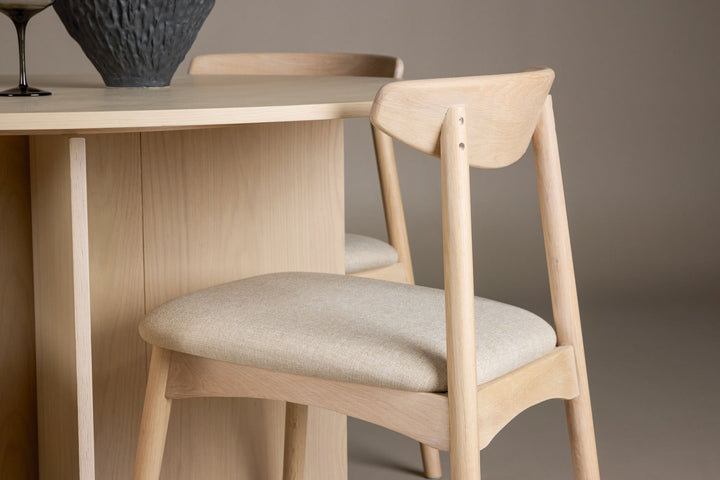 Venture Home Tyresö Table ø120 - Whitewash with Ven Chair - Whitewash