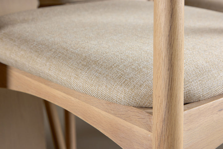 Venture Home Tyresö Table 100x220 cm - Whitewash with Ven Chair - Whitewash