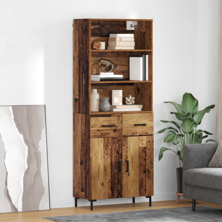 Highboard Gammelt træ 69,5 x 34 x 180 cm Konstrueret træ