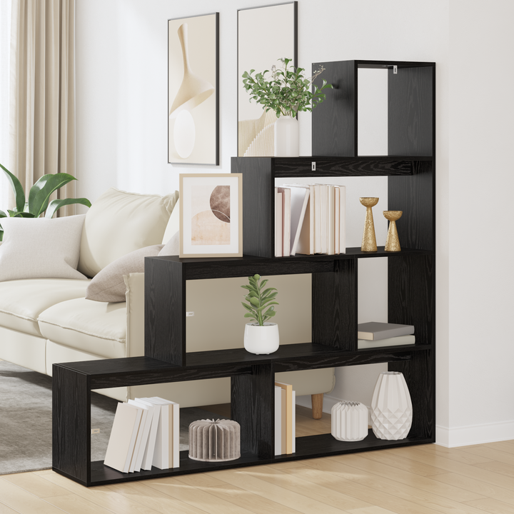 Rumdivider boghylde Sort eg 137,5 x 29 x 103,5 cm
