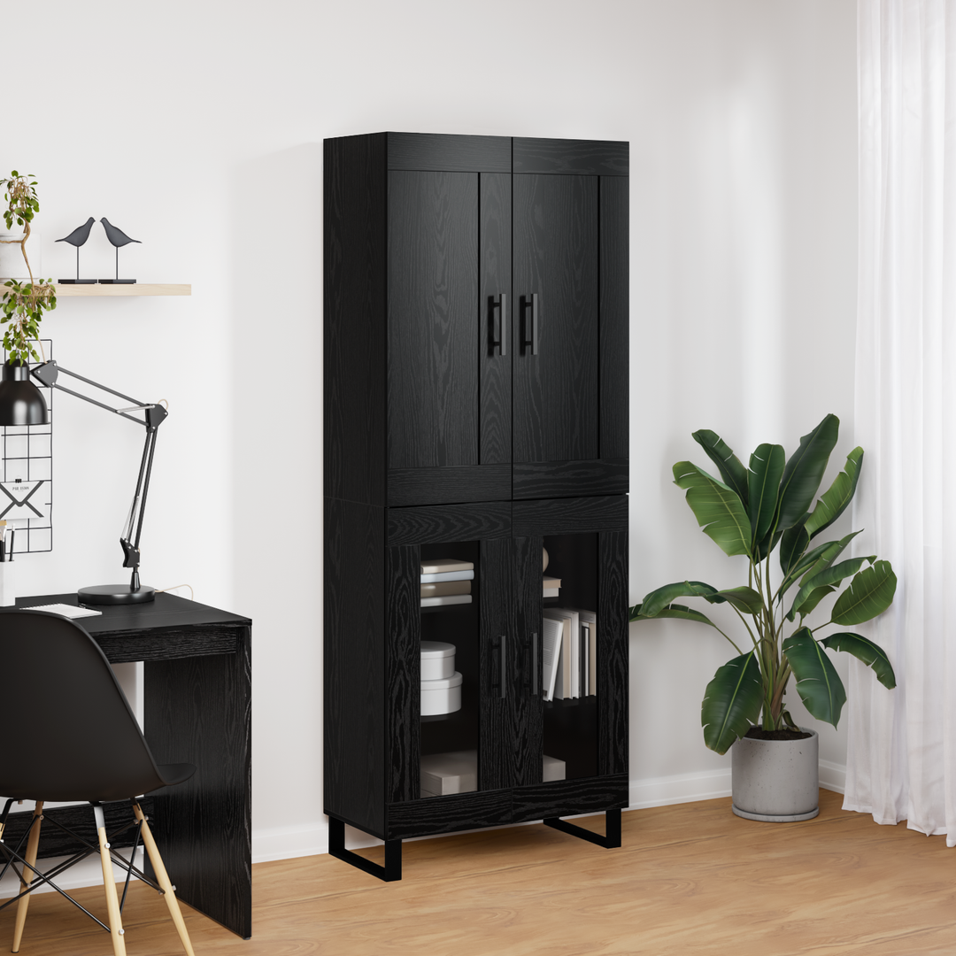 Highboard Sort eg 69,5 x 34 x 180 cm Konstrueret træ