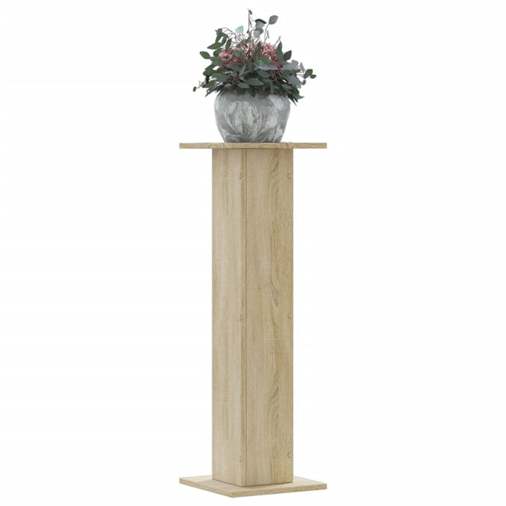 plantestativer 2 stk. 30x30x95 cm konstrueret træ sonoma-eg