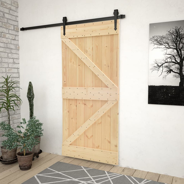 Dør NARVIK Naturfarvet 80 x 210 cm Massivt Fyrretræ
