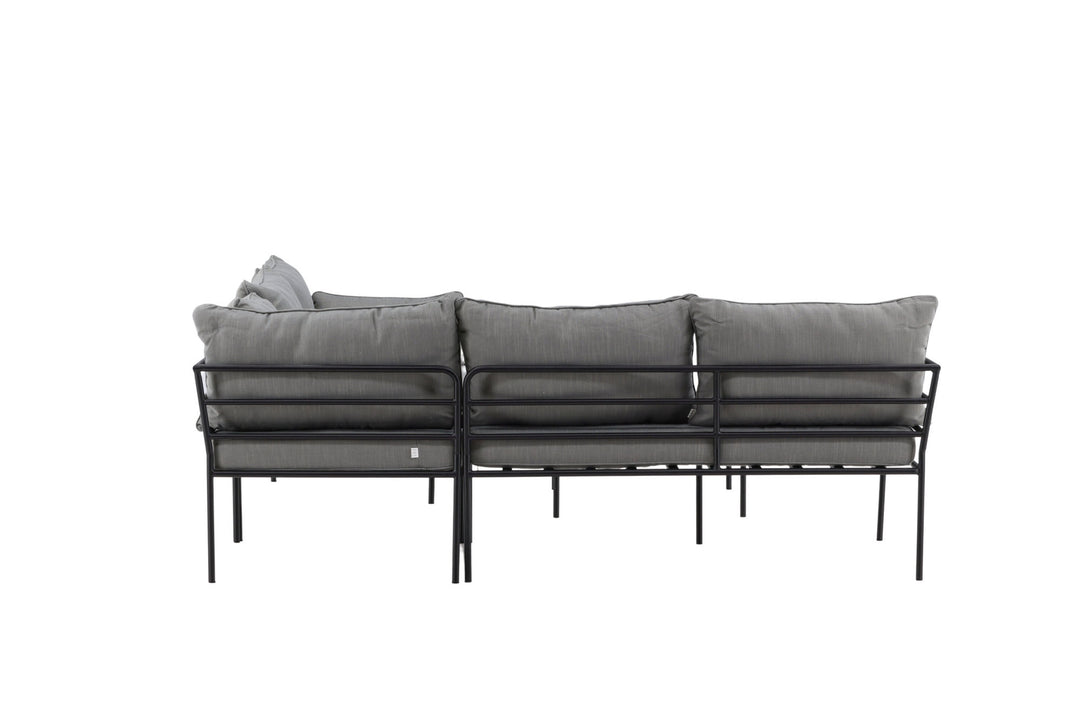 Venture Home Penh Balcony Corner Sofa - Black / Acacia