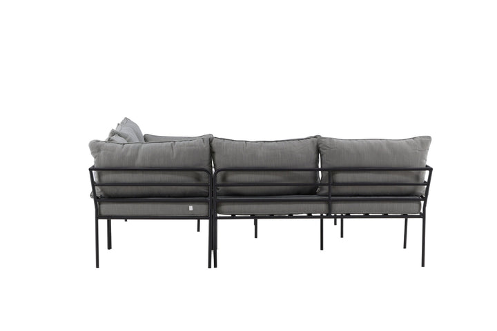 Venture Home Penh Balcony Corner Sofa - Black / Acacia