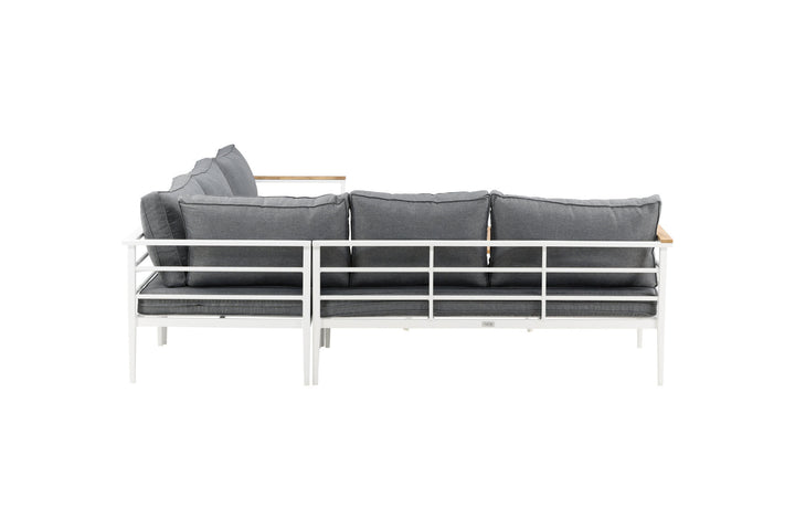 Venture Home Mexico Corner Sofa - White Alu / Teak