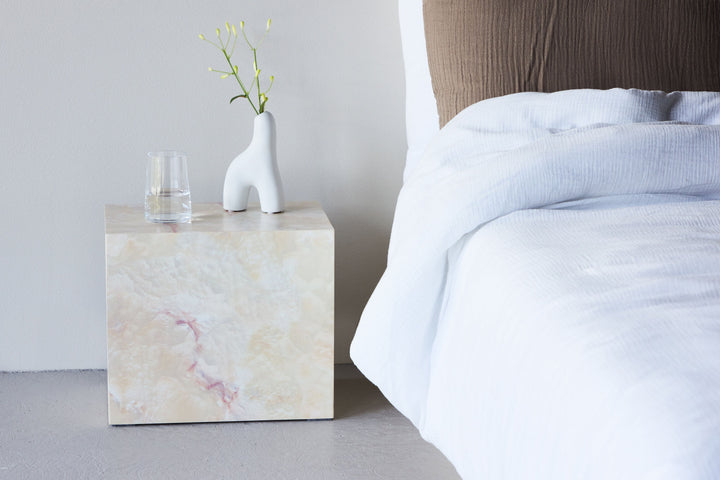 Venture Home York Side Table 30x35x25 cm - Beige Stonelook