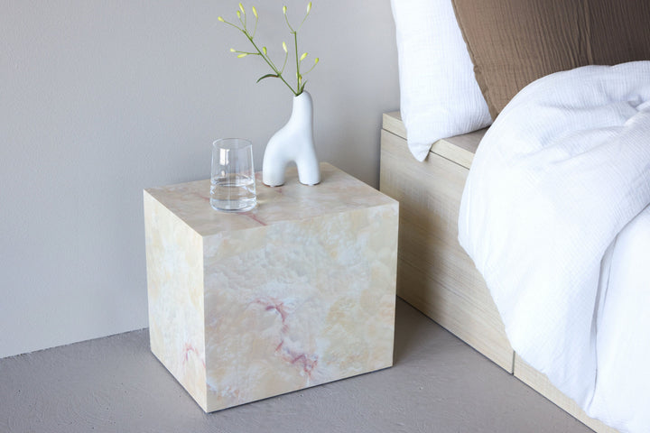 Venture Home York Side Table 30x35x25 cm - Beige Stonelook