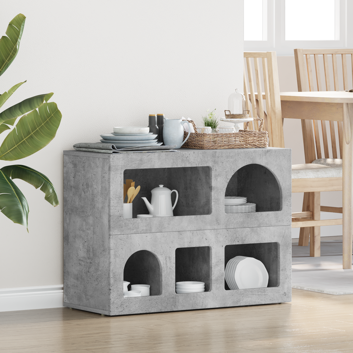 Sideboard ELST Beton Grå 80,5 x 35 x 59 cm Konstrueret træ