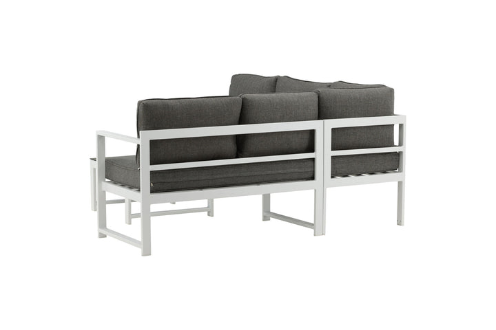 Venture Home Salvador Corner Sofa - White / Grey cushions