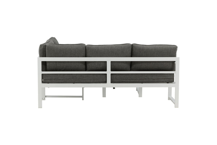 Venture Home Salvador Corner Sofa - White / Grey cushions