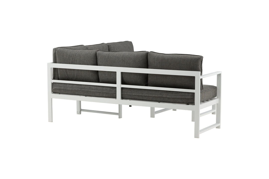Venture Home Salvador Corner Sofa - White / Grey cushions