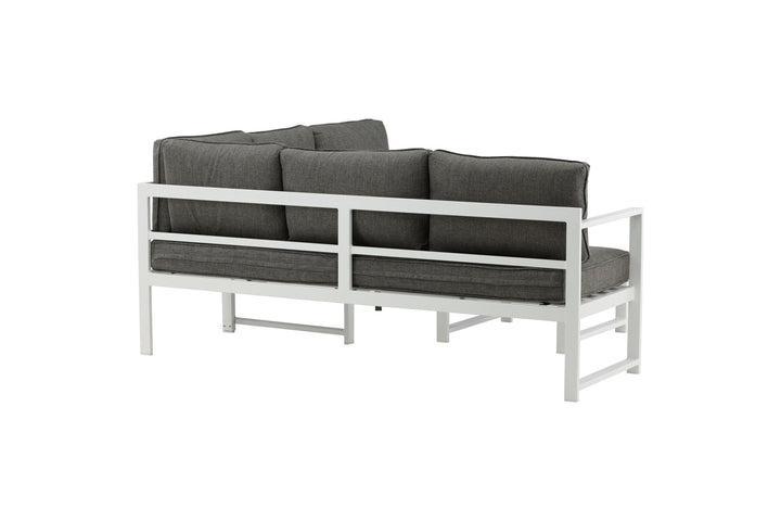 Venture Home Salvador Corner Sofa - White / Grey cushions
