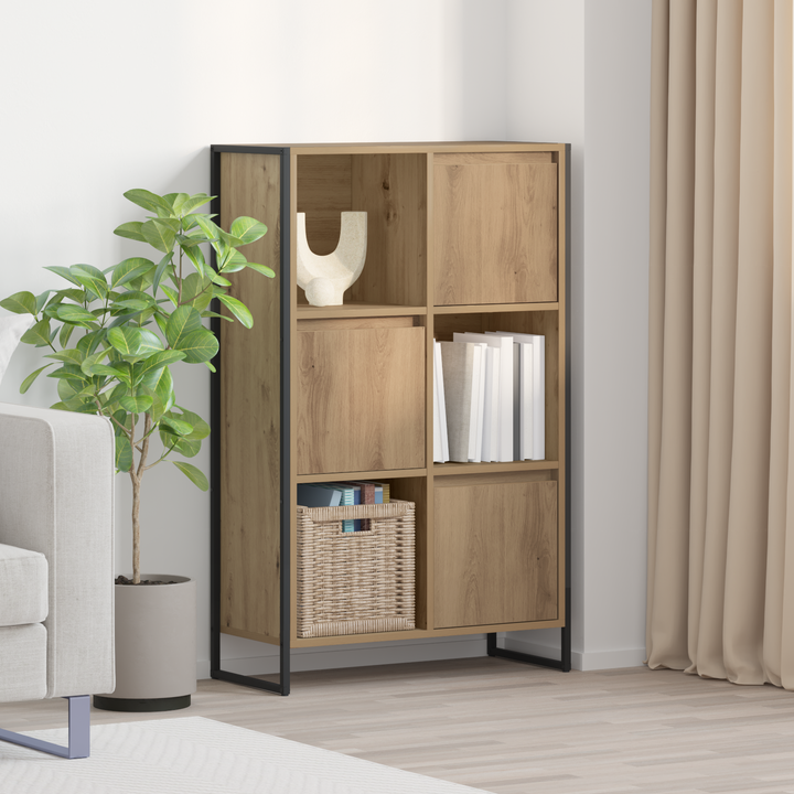 Bogskab Artisan eg 68 x 30 x 108.5 cm Konstrueret træ