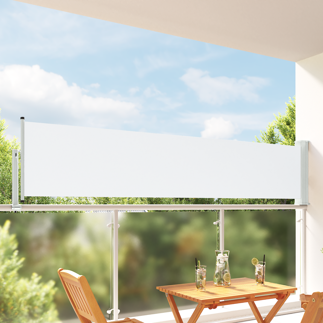 Side Markise 100 x 300 cm 100% polyester jern stål Rektangulær