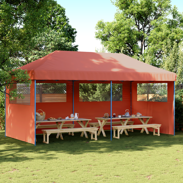 Party Tent Terrakotta 292 x 580 x 315 cm Oxford stof