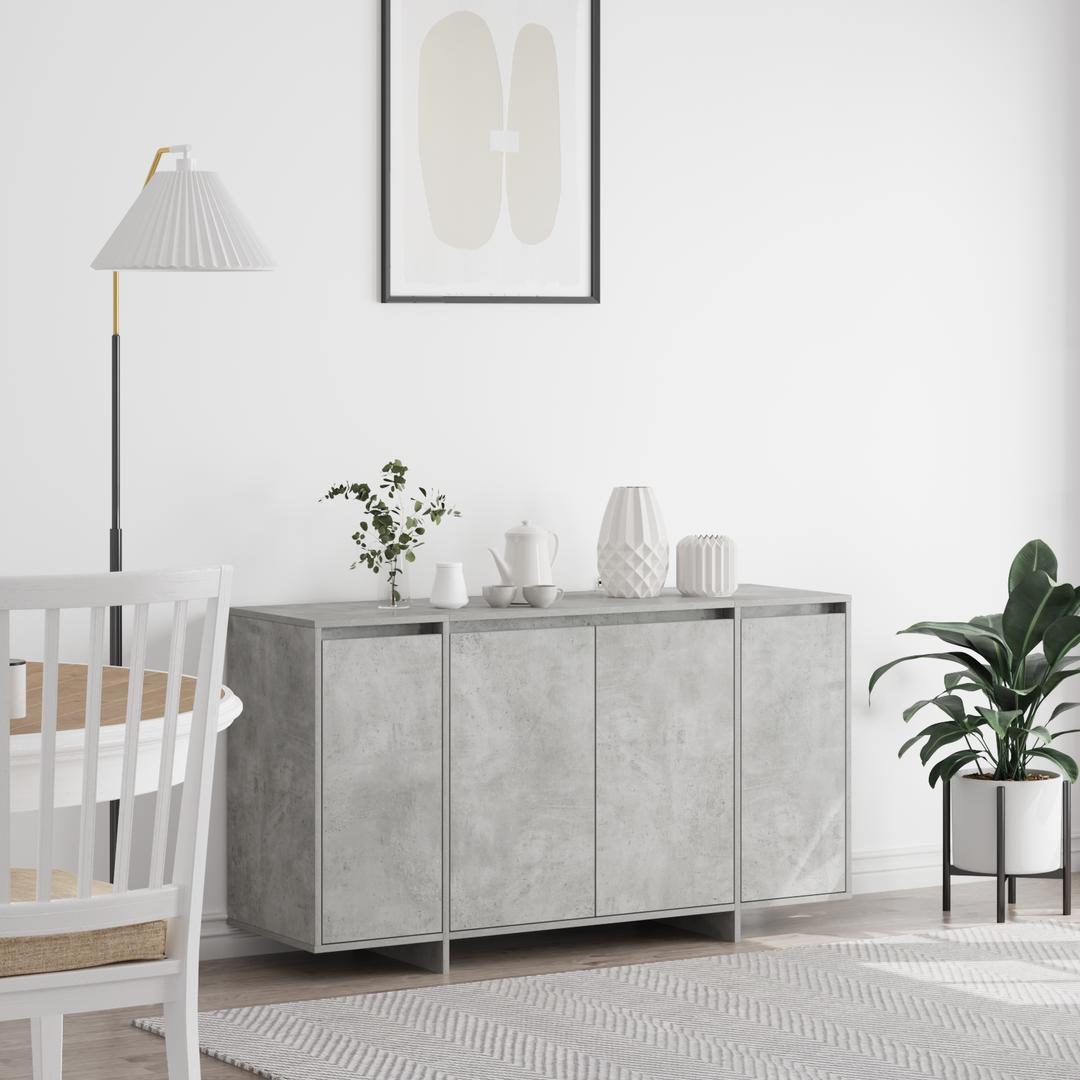 Sideboard Beton Grå 135 x 41 x 75 cm Konstrueret træ