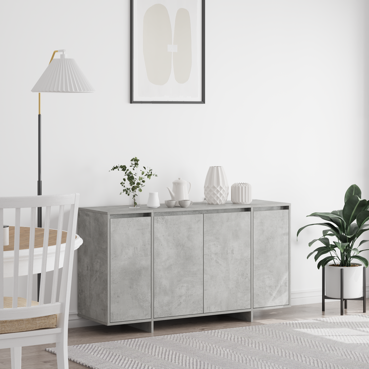 Sideboard Beton Grå 135 x 41 x 75 cm Konstrueret træ