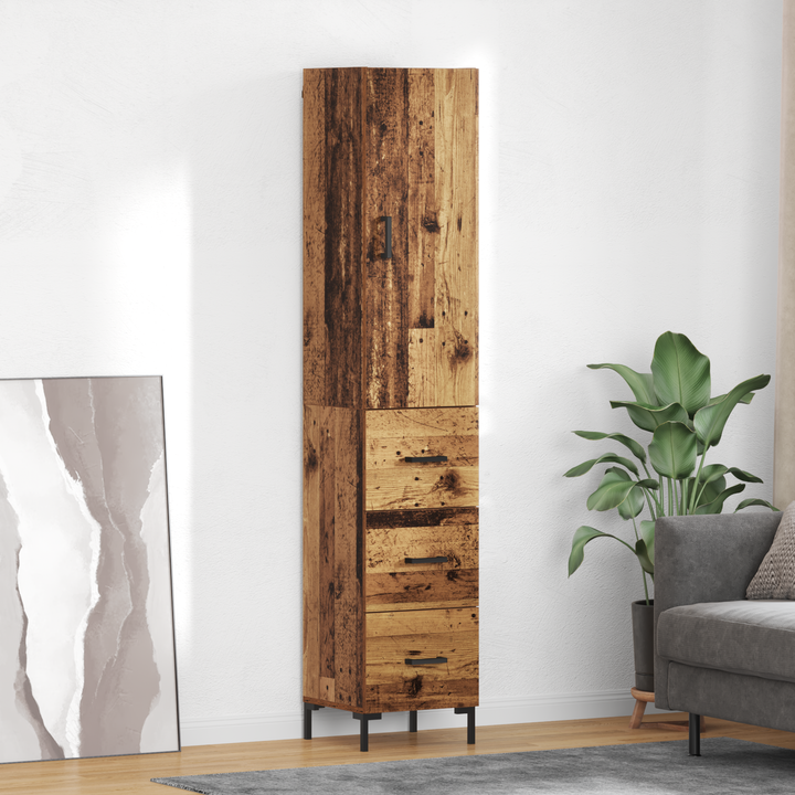 Highboard Gammelt træ 69,5 x 34 x 180 cm Konstrueret træ