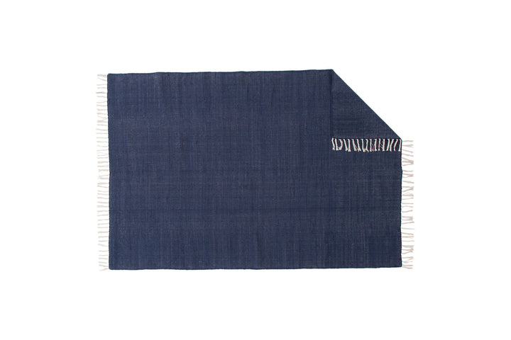 Venture Home Panipat Cotton blend Carpet - 170*240 - Navy Blue
