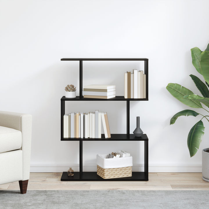 Bogskab Sort eg 70 x 24 x 97 cm Konstrueret træ